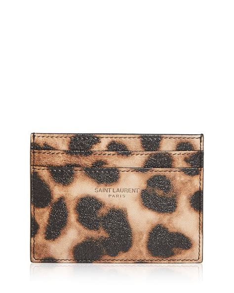 ysl leopard purse|ysl leopard card holder.